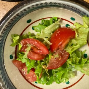 水菜とレタスのサラダ